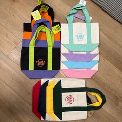 NWT Trader Joe’s Mini Canvas Tote Bag BUNDLE (12 colors) … TWELVE IN TOTAL !!!