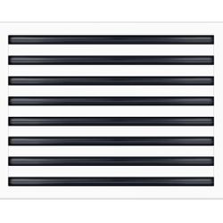 BUILDMART - 24x16 Modern AC Vent Cover - Decorative White Aluminum Air Vent - Standard Linear Slot Diffuser - Heating and Cooling Register Grille for 