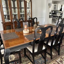 China Cabinet plus Table set With 6 Chairs