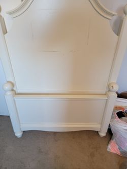 TWIN Bed w/ mattress and nightstand