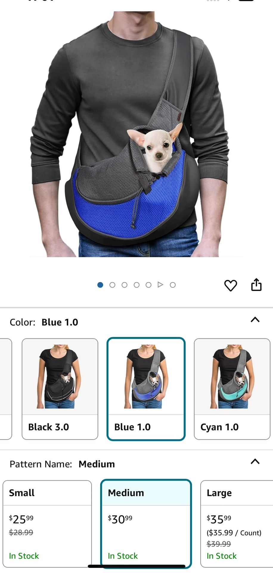YUDODO Pet Dog Sling Carrier Breathable Mesh Travel Safe Sling Bag Carrier for Dogs Cats
