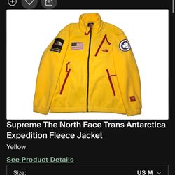 Supreme X The North Face Expedition Fleece Jacket Yellow 