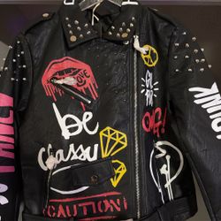 Faux Leather Motorcycle Jacket