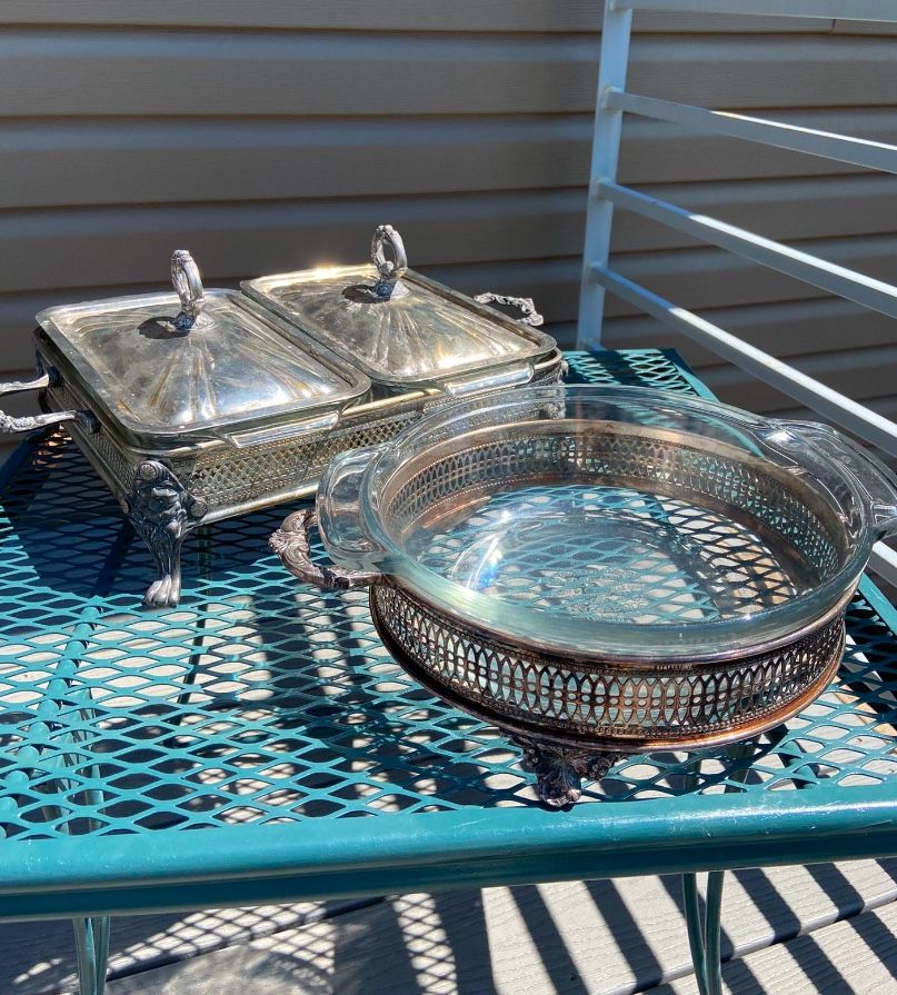 Vintage Silver Plates Serving Ware