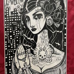 Love Painting By Whitney Lenox 08 - Lowbrow Company, 18”x12”. No Fram. 