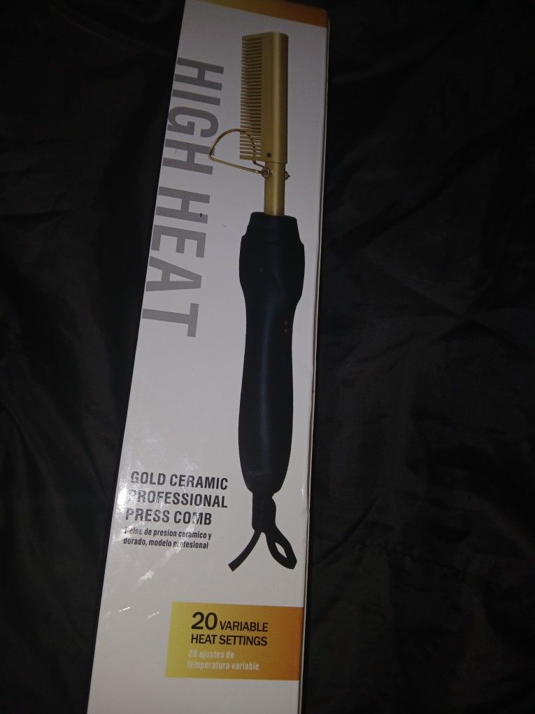 Gold Ceramic Hair Iron Comb