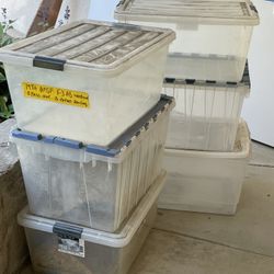 Plastic Moving Bins Have Many 