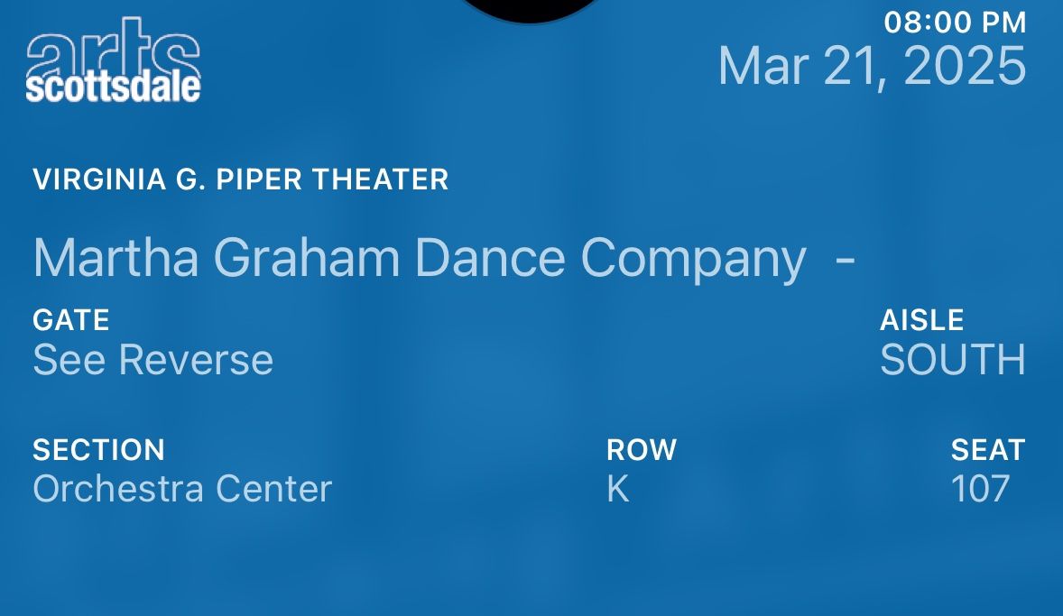 Martha Graham Dance Company Concert