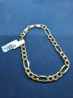 Figaro Bracelet - Yellow Gold 10k (.417) 4 grams 8 inch
