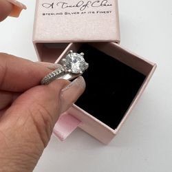 Engagement 925 Silver Ring 