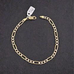 14k Gold Two Tone Bracelet 8 Inch