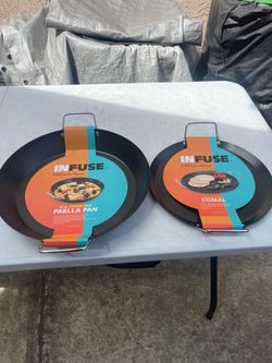 INFUSE Paella Pan 15" Carbon Steel Pan