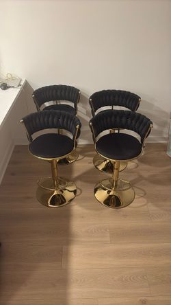 Barstool Chairs (Gold & black)