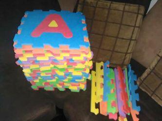 Foam large floor numbers and letters! 36 ct.