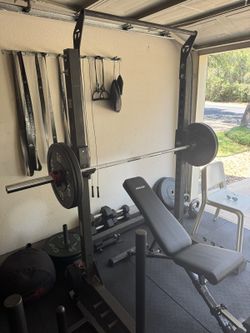 Garage Home Gym Bundle - Torque Rack, Weights, Bench & More