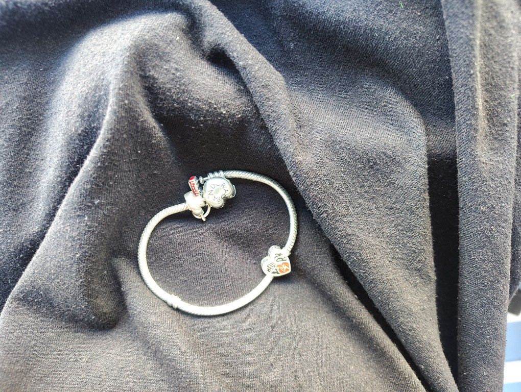 Pandora Bracelet Two Pendants 