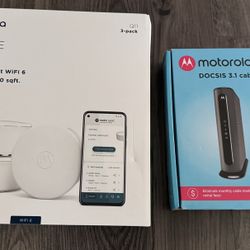 Motorola DOCSIS 3.1 MB8611 Modem 2.5Gbps + Motorola Ultimate WiFi 6 Q11 3pk  