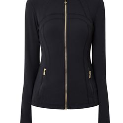 Black lulu define jacket ( gold zipper) 