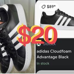 $20 Men’s Black Adidas like New in great condition check pics size 9 1/2
