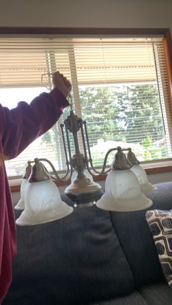 Brushed Nickel Chandelier Very Nice!