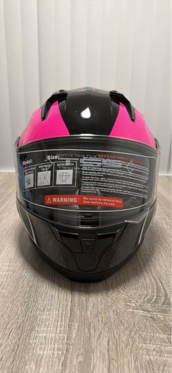 Full Face Motorcycle Helmet Pink and Black