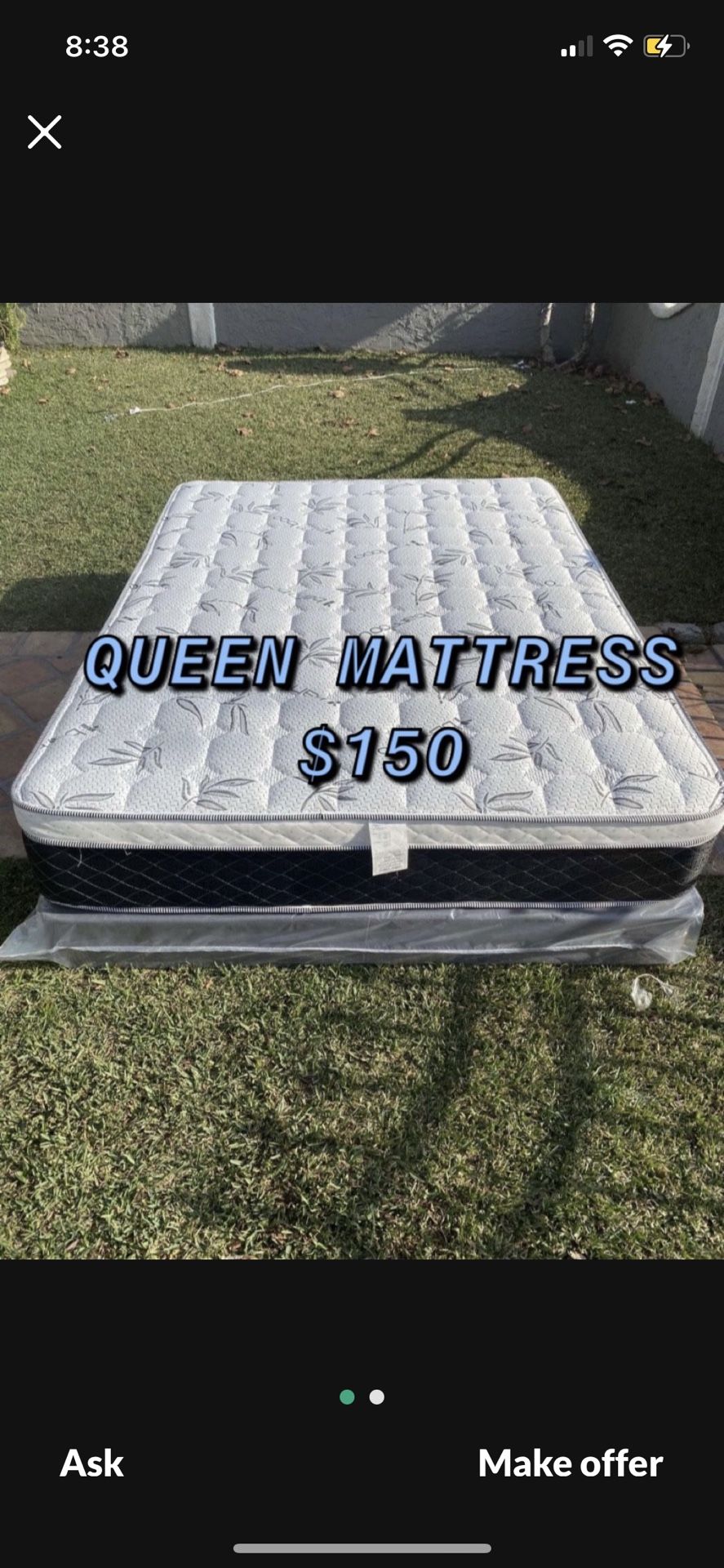 BRAND NEW PILLOW TOP MATTRESSES ✅ COLCHONES NUEVOS PILLOW TOP 💯‼️ 323—392—2893— Jeremy QUEEN SIZE $150 ❌ $210 With Box Spring FULL SIZE $130❌ $1
