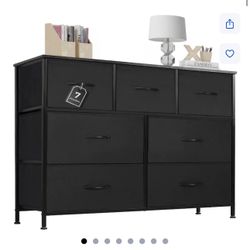 7 storage Spaces, assembled wardrobe lockers Black Acacia 7 -Drawer Standard dresser