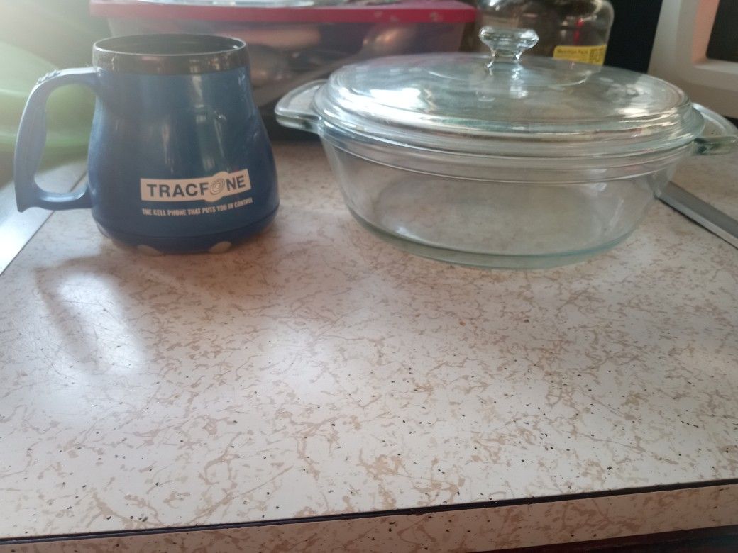 Glass Pot With Cup