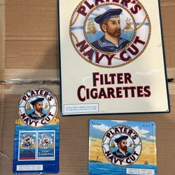 Players Navy Cut Cigarettes Tin Signs