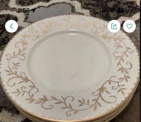 Elyse Crate Barrel Gold Plates 11” Set Of 20