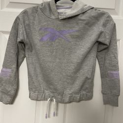 Reebok Youth Gray Logo Hoodie, Size 6