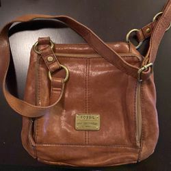 Fossil Leather Purse / Crossbody Bag