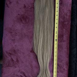 22” Human Hair Extensions Blonde Highlights