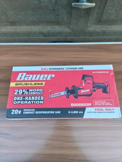Bauer 20V Brushless Compact Reciprocating Saw (tool only)