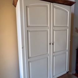 White Wood Storage, Wardrobe, OBO Need Gone ASAP