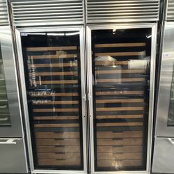 Viking Panel Ready Built In Tri Zone 60” Wine Cooler Column Set