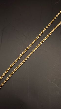 14kt Gold rope chain with pendant 5g