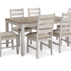 7 piece dining set / 7 piezas comedor blanco