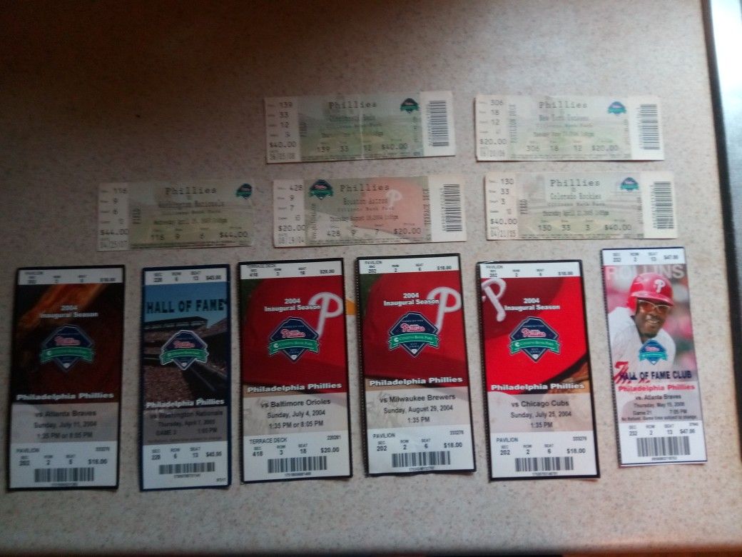 Philly's tickets from 2004