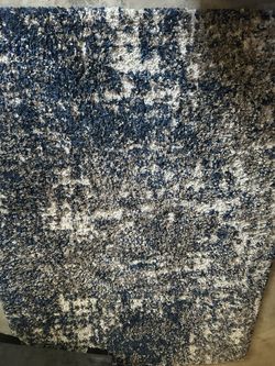 Blue ,White And Grey Living Room Rug