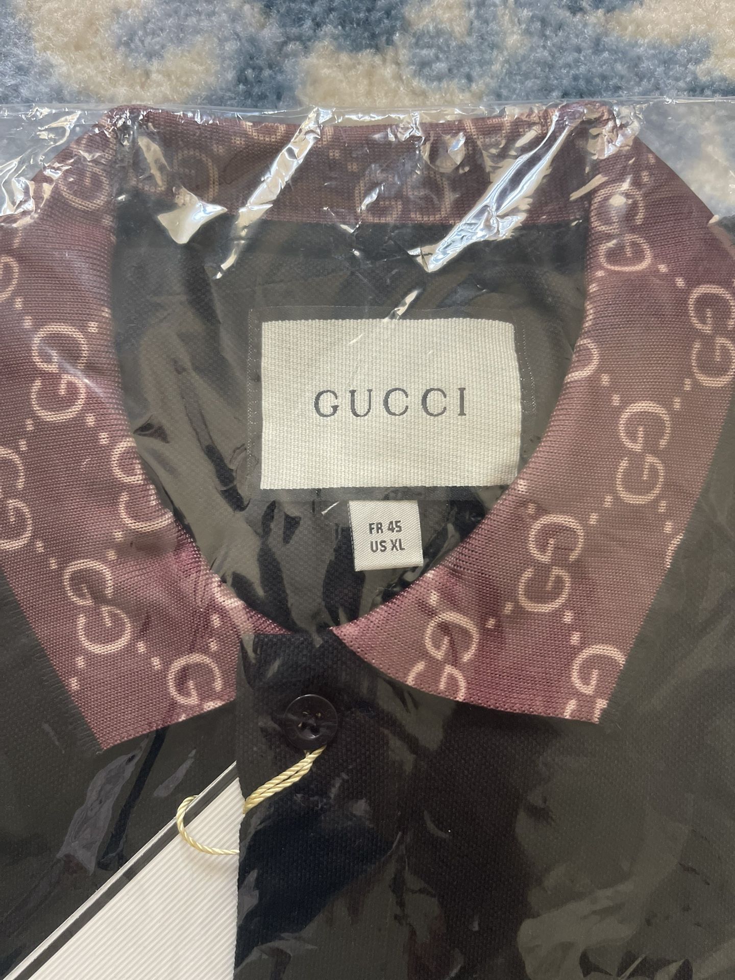 NWT Gucci XL Black Man Polo T-shirt
