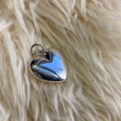 Holiday Gifts .925 Sterling Silver  Heart Pendant 1.25”