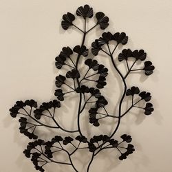 Large (45" x 29.5") BLACK METAL WALL ART - firm posted price.