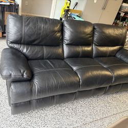 Faux Leather Couch With Reclining Seats