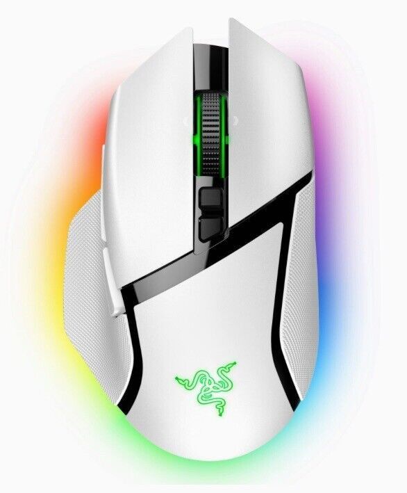 Razer Basilisk V3 Pro Wireless Ergonomic Gaming Mouse - White