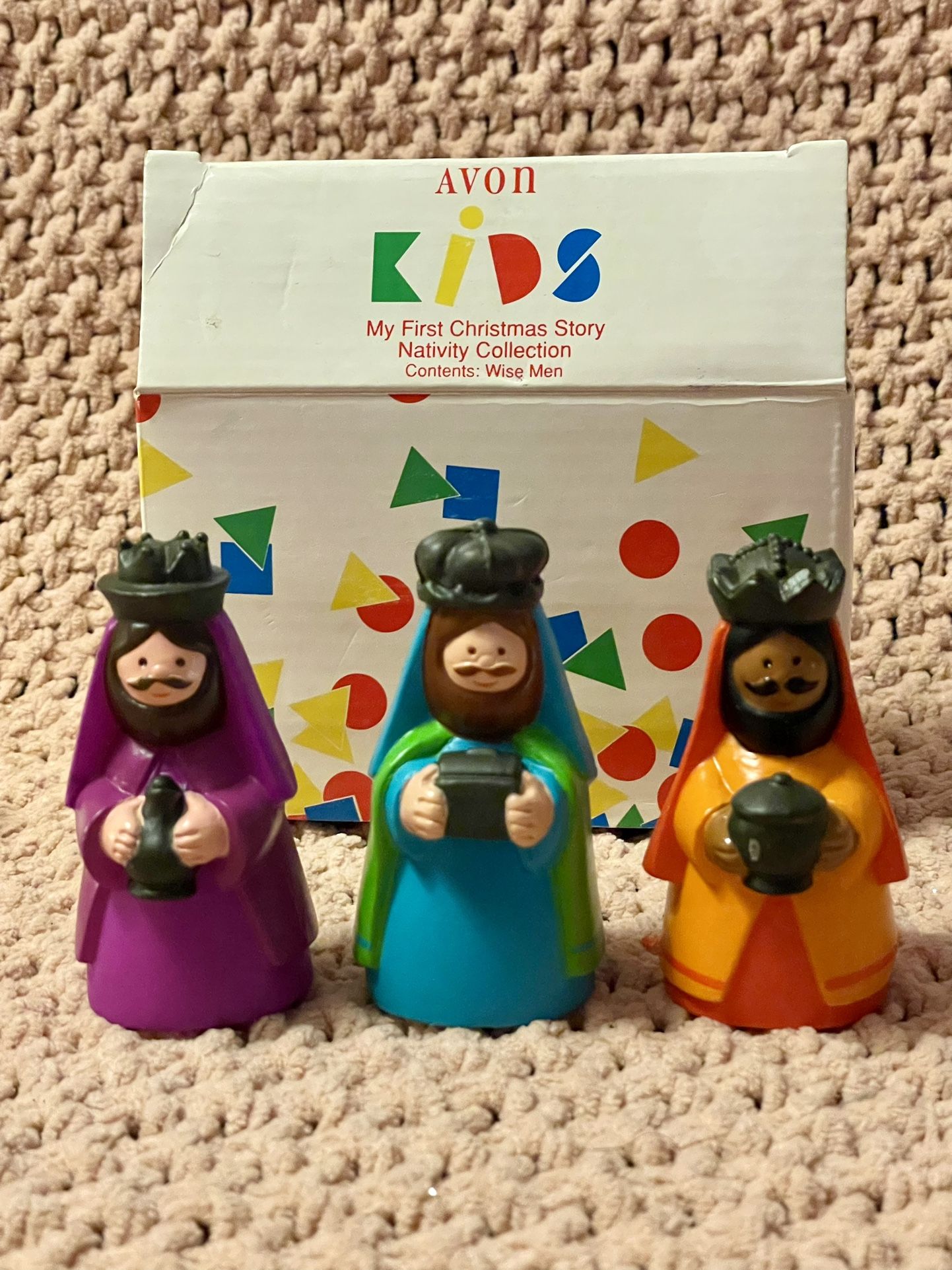 Vintage Avon 1993 Childs My First Christmas Story Nativity 3 Piece Wise Men