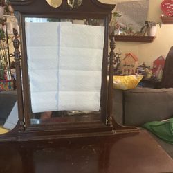 Hibriten (1940s?) Vanity/dressing Table, Mahogany, 7 drawers and mirror