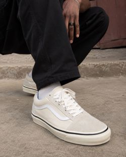 VANS Old Skool Sneakers UltraCush Insoles Pop Marshmallow White Suede &Canvas Size 11