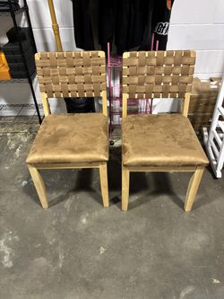 Cohen Faux Light Brown Leather Dining Chairs! Brand New!