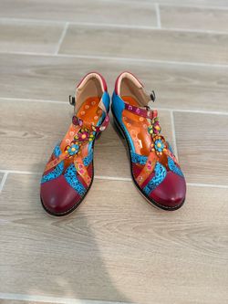 Bohemian Floral Mary Jane pump